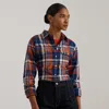 Ralph Lauren Plaid Cotton Twill Shirt In Multi
