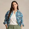 Polo Ralph Lauren Plaid Cotton Twill Workshirt In Blue Muti