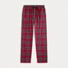 Ralph Lauren Plaid Flannel Pajama Pant In Red