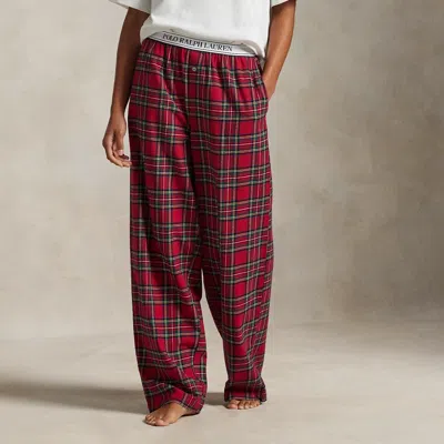 Ralph Lauren Plaid Flannel Sleep Pant 2-pack Set In Red