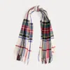 Ralph Lauren Plaid Fringe-trim Scarf