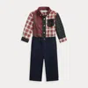 Ralph Lauren Plaid Fun Shirt & Stretch Chino Pant Set In Multi