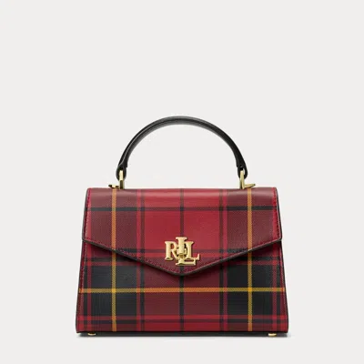Ralph Lauren Plaid Leather Small Farrah Satchel