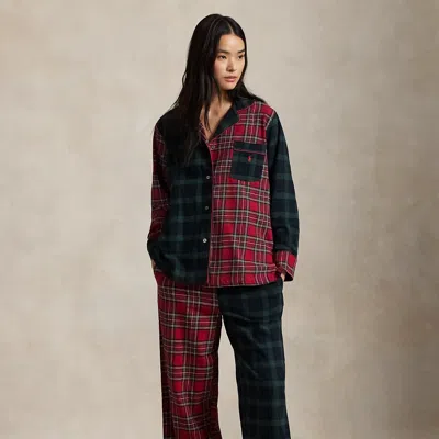 Ralph Lauren Plaid Long-sleeve Pajama Set In Multi