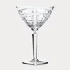 Ralph Lauren Plaid Martini Glass In Burgundy