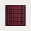 Ralph Lauren Plaid Overcheck Wool-silk Bandanna In Black
