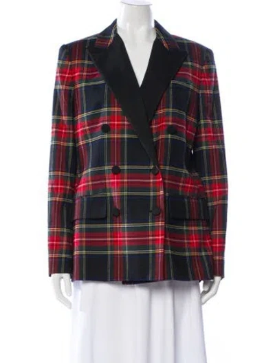 Pre-owned Ralph Lauren Plaid Print Blazer In Multi