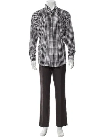Pre-owned Ralph Lauren Plaid Print Long Sleeve Shirt In Black