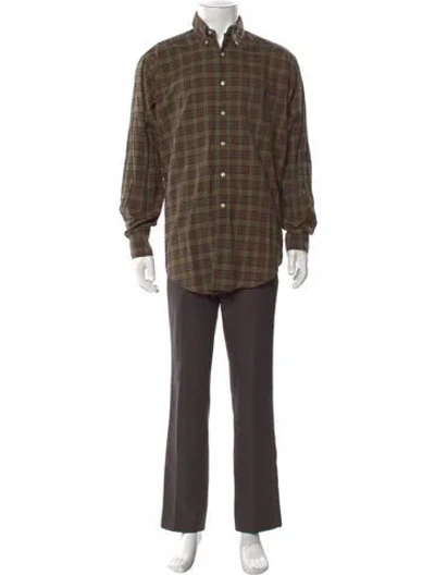 Pre-owned Ralph Lauren Plaid Print Long Sleeve Shirt In Multi