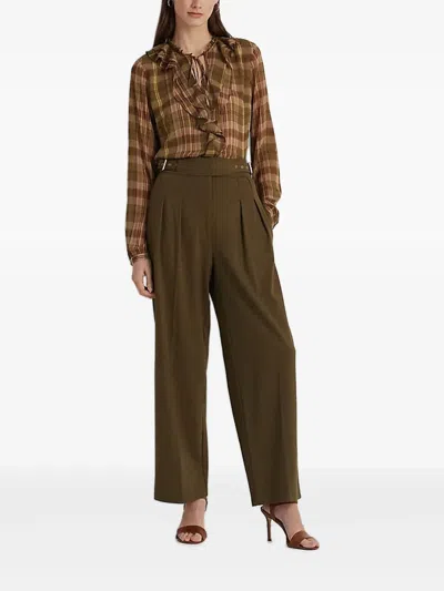 Ralph Lauren Plaid Ruffled Blouse