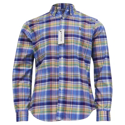 Ralph Lauren Plaid Shirt In Multicolor Cotton In Blue