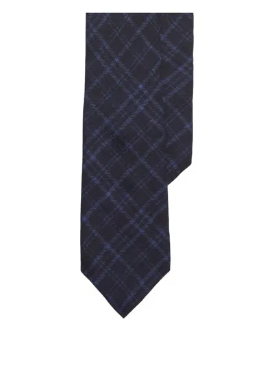 Ralph Lauren Plaid Silk Tie In Burgundy