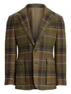 Ralph Lauren Kent Hand-tailored Plaid Sport Coat In Brown