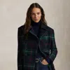 Polo Ralph Lauren Plaid Tweed Double-breasted Jacket In Blackwatch Multi
