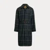 Ralph Lauren Plaid Waxed Twill Balmacaan Coat