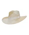 Ralph Lauren Plaid Woven Straw Fedora Sun Hat In Beige Multi