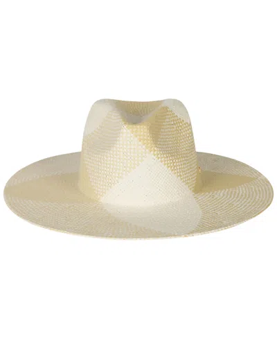 Ralph Lauren Plaid Weave Fedora Sun Hat In Neutral