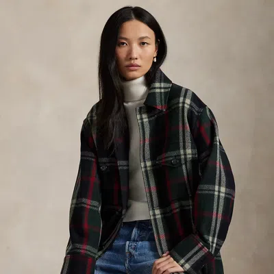 Ralph Lauren Plaid Wool-blend Twill Shirt Jacket