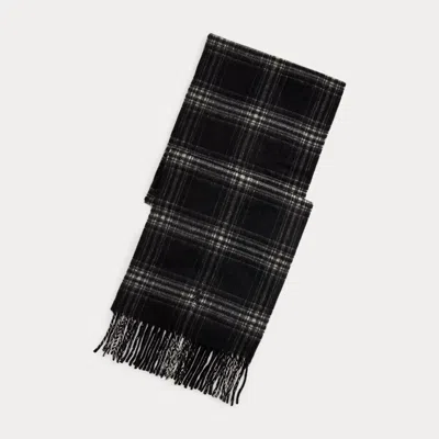 Ralph Lauren Plaid Wool-cashmere Scarf In Multi