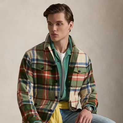 Ralph Lauren Plaid Wool Overshirt In Multi