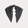 Ralph Lauren Plaid Wool Triangle Wrap Scarf In Blue