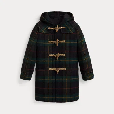Ralph Lauren Kids' Plaid Wool Tweed Toggle Coat In Antique Blackwatch In Multi