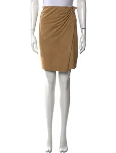 Pre-owned Ralph Lauren Pleated Accents Knee-length Skirt In Neutral