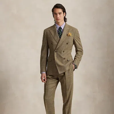 Ralph Lauren Pleated Glen Plaid Suit Trouser