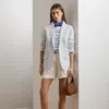 Ralph Lauren Pleated Linen-blend Twill Short In White