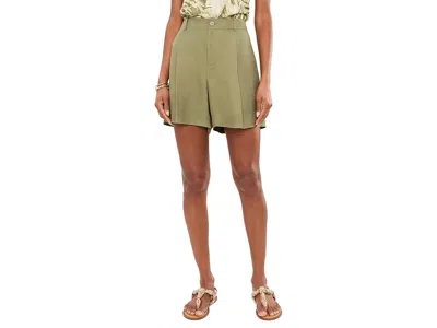 Ralph Lauren Pleated Linen-blend Twill Shorts Women's Jumpsuit & Rompers One Piece Light Agave: 12 In Brown