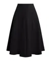 Ralph Lauren High Waist Midi Pleated Skirt In Black