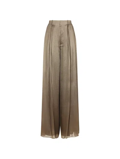 Ralph Lauren Collection Antique Brass Greer Pleated Trousers In Neutral