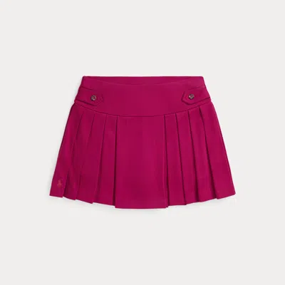 Polo Ralph Lauren Kids' Pleated Ponte Skort In Preppy Pink