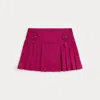 Polo Ralph Lauren Kids' Pleated Ponte Skort In Pink