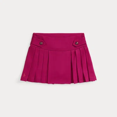 Polo Ralph Lauren Kids' Pleated Ponte Skort In Pink