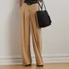 Ralph Lauren Pleated Stretch Jersey Wide-leg Pant In Brown