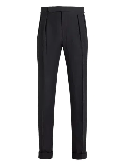 Ralph Lauren Pleated Trousers In Black