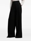 Ralph Lauren Pleated Wide-leg Trousers In Black