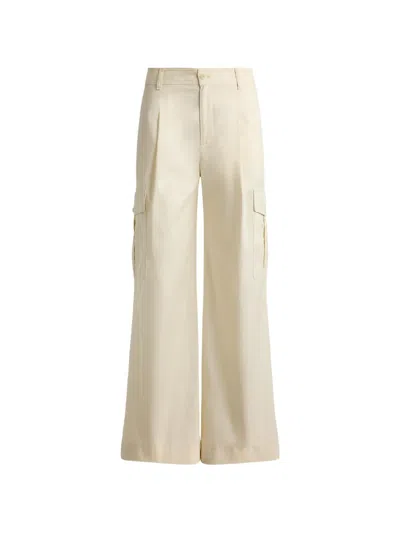 Ralph Lauren Pleated Wide-leg Cargo Pants In Neutral
