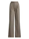 Ralph Lauren Pleated Wool Trousers In Neutral