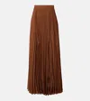 Ralph Lauren Marsha Pleated Maxi Skirt In Brown