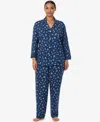 Ralph Lauren Plus Size 2-piece Pajama Top And Pant Set In Multi