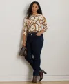 Ralph Lauren Plus Size Belting-print T-shirt In Multi