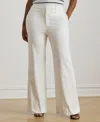 Ralph Lauren Plus Size Chino Flare High-rise Pants In White