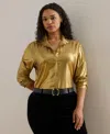 Ralph Lauren Plus Size Classic Fit Shirt In Yellow