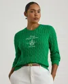 Ralph Lauren Plus Size Embroidered-crest Crewneck Sweater