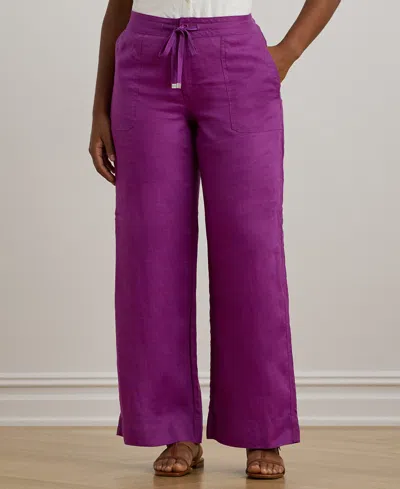 Ralph Lauren Plus Size Linen Wide-leg Pants