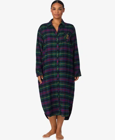 RALPH LAUREN PLUS SIZE LONG SLEEVE SLEEPSHIRT