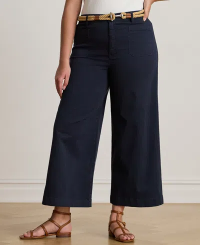 Ralph Lauren Plus Size Stretch Chino Wide-leg Cropped Pants