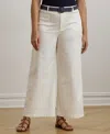 Ralph Lauren Plus Size Stretch Chino Wide-leg Cropped Pants In White